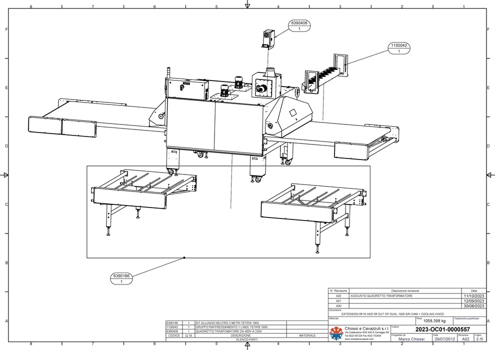 Chiossi e Cavazzuti Dual 1900 - Split Belt Conveyor Dryer