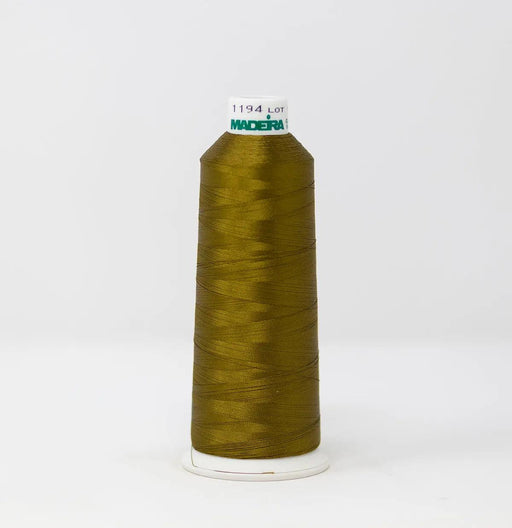 Madeira Rayon 1194 Dark Olive Embroidery Thread 5500 Yards Madeira